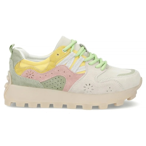 Skórzane sneakersy damskie na platformie Filippo DP7560/26 GR PI szary