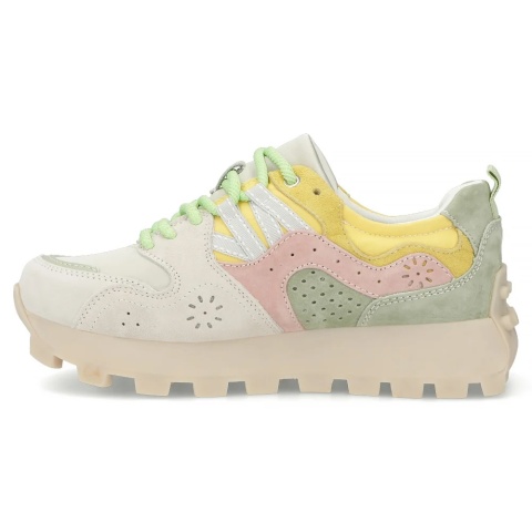 Skórzane sneakersy damskie na platformie Filippo DP7560/26 GR PI szary