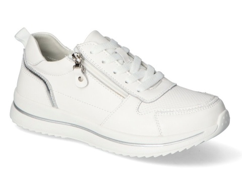 Skórzane sneakersy damskie na platformie Evento 26SP17-9784 biały