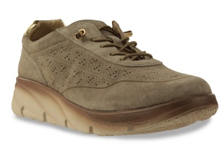 Skórzane sneakersy damskie na platformieSergio Leone SP-002 j. brąz