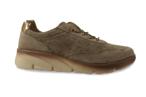 Skórzane sneakersy damskie na platformieSergio Leone SP-002 j. brąz