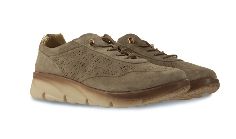 Skórzane sneakersy damskie na platformieSergio Leone SP-002 j. brąz