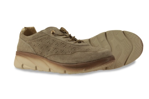 Skórzane sneakersy damskie na platformieSergio Leone SP-002 j. brąz