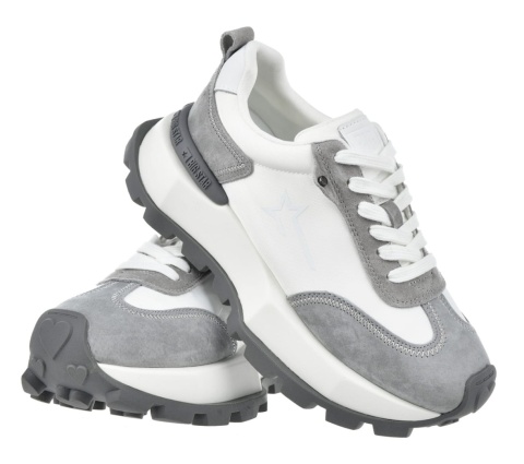 Sneakersy damskie BIG STAR OO274A231 biało/szary