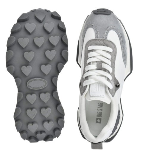 Sneakersy damskie BIG STAR OO274A231 biało/szary