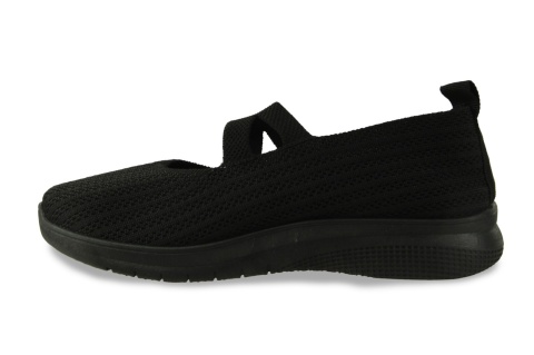 Damskie półbuty tekstylne Cabin 25705-1 czarny