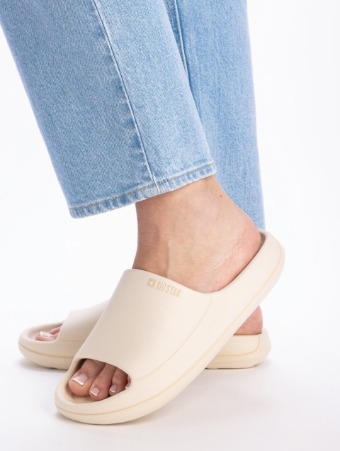 Klapki damskie Big Star NN274A040 beż