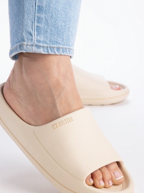 Klapki damskie Big Star NN274A040 beż