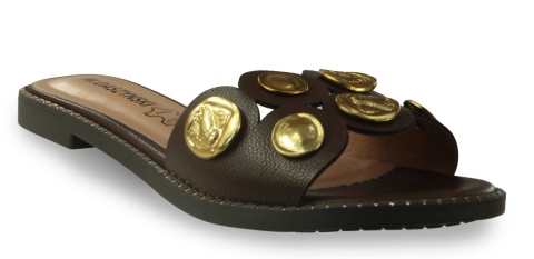 Klapki damskie M. Daszyński MR24148-4 brąz