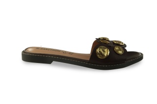 Klapki damskie M. Daszyński MR24148-4 brąz