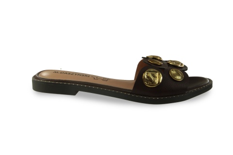 Klapki damskie M. Daszyński MR24148-4 brąz