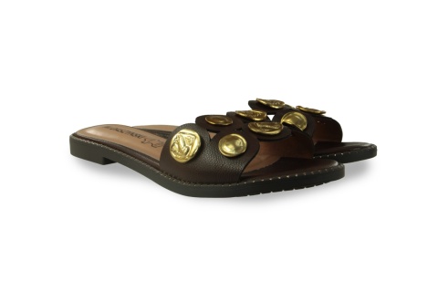 Klapki damskie M. Daszyński MR24148-4 brąz