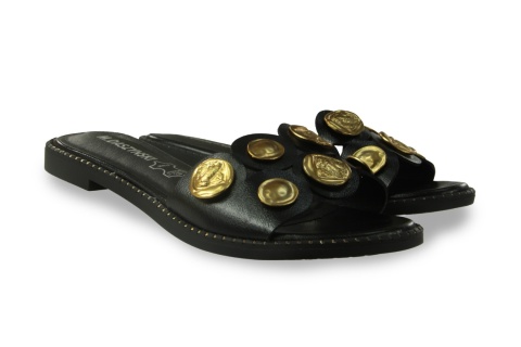 Klapki damskie M. Daszyński MR24148-4 czarny