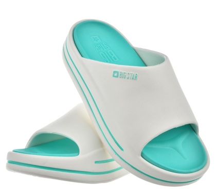 Klapki damskie na platformie Big Star NN274A038 biały