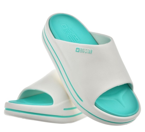 Klapki damskie na platformie Big Star NN274A038 biały