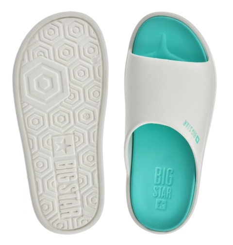 Klapki damskie na platformie Big Star NN274A038 biały