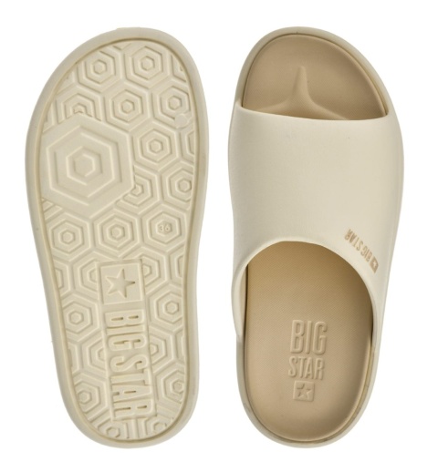 Klapki damskie na platformie Big Star NN274A034 beż