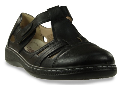 Półbuty damskie ażurowe Cabin 22T90-1 czarny