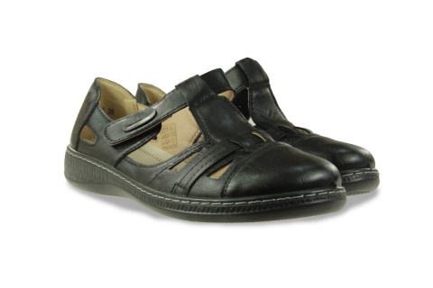 Półbuty damskie ażurowe Cabin 22T90-1 czarny