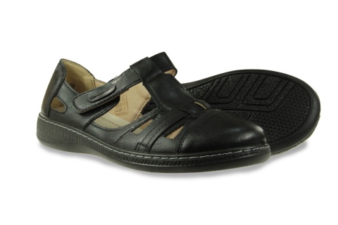 Półbuty damskie ażurowe Cabin 22T90-1 czarny