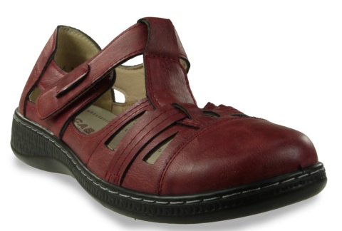 Półbuty damskie ażurowe Cabin 22T90-6 czerwony