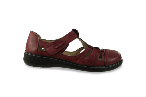 Półbuty damskie ażurowe Cabin 22T90-6 czerwony