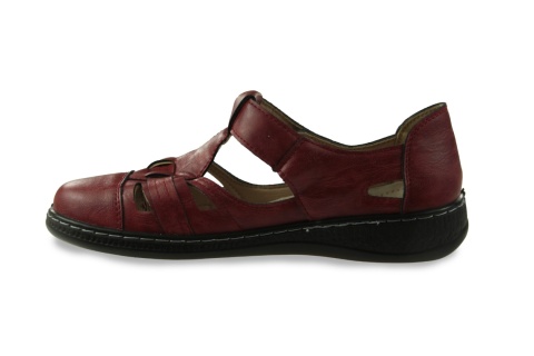 Półbuty damskie ażurowe Cabin 22T90-6 czerwony