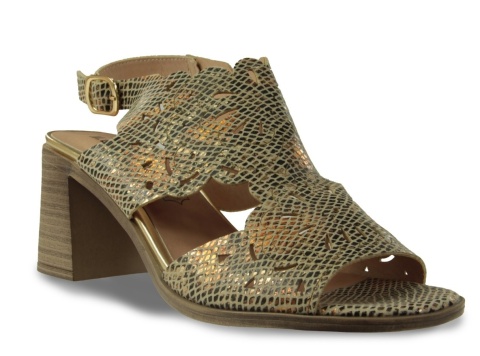 Sandały damskie M. Daszyński MR24125-5 złoty wąż