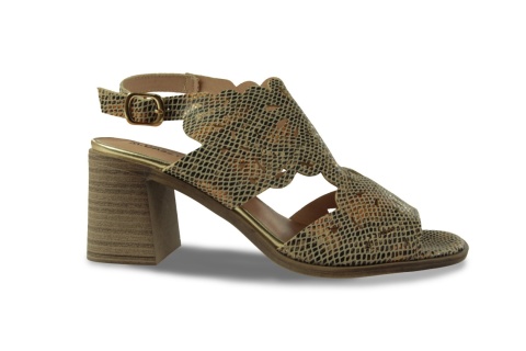 Sandały damskie M. Daszyński MR24125-5 złoty wąż