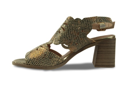 Sandały damskie M. Daszyński MR24125-5 złoty wąż