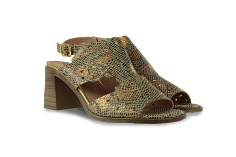 Sandały damskie M. Daszyński MR24125-5 złoty wąż