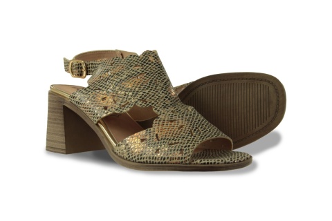 Sandały damskie M. Daszyński MR24125-5 złoty wąż
