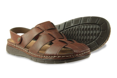 Sandały męskie Unisoft 26MN02-9924 brąz