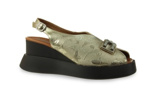 Sandały na platformie M. Daszyński SA209-7 złoty