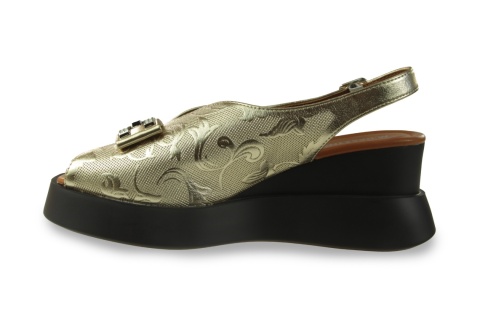 Sandały na platformie M. Daszyński SA209-7 złoty