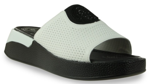 Skórzane klapki 25SD18-8479 biały