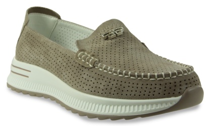 Skórzane mokasyny 26PB32-9793 beż