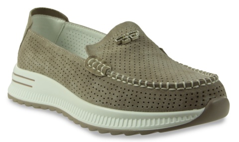 Skórzane mokasyny 26PB32-9793 beż