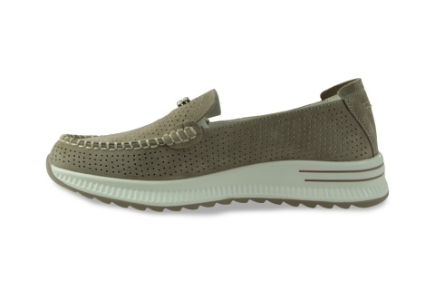 Skórzane mokasyny 26PB32-9793 beż