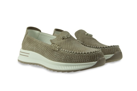 Skórzane mokasyny 26PB32-9793 beż