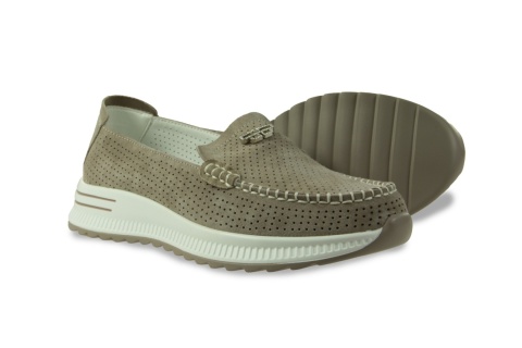 Skórzane mokasyny 26PB32-9793 beż