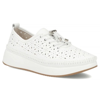 Skórzane obuwie damskie Filippo DP7535/26 WH biały