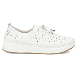 Skórzane obuwie damskie Filippo DP7535/26 WH biały