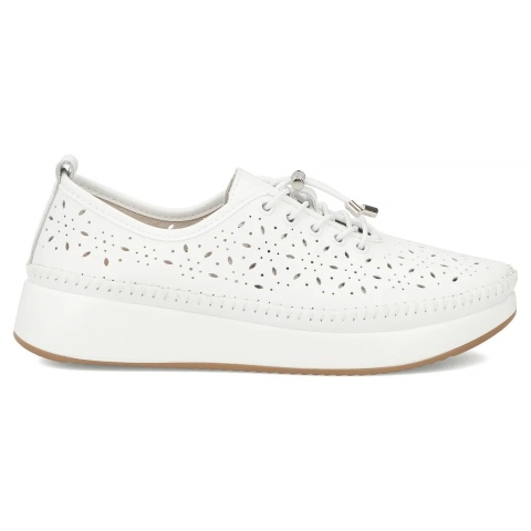 Skórzane obuwie damskie Filippo DP7535/26 WH biały