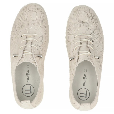 Skórzane obuwie damskie Filippo DP7810/26 GO złoty