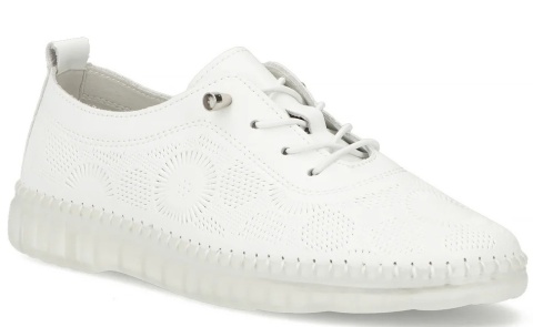 Skórzane obuwie damskie Filippo DP7810/26 WH biały