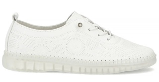 Skórzane obuwie damskie Filippo DP7810/26 WH biały