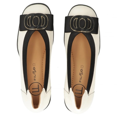 Skórzane półbuty Filippo DP6960/26 BE beż