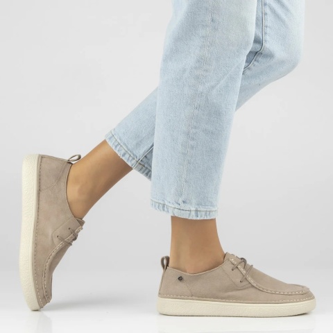 Skórzane półbuty damskie Filippo DP7604/26 BE beż