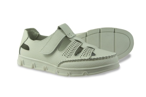 Skórzane półbuty damskie ażurowe Sergio leone SP004 biały